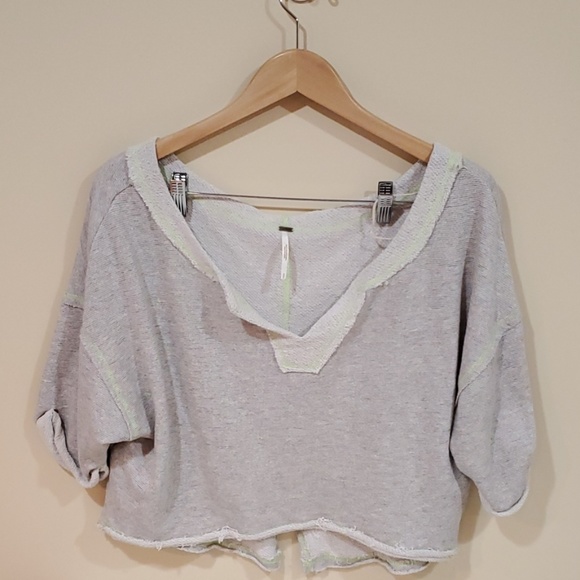 Free People Tops - Free People Beachy Baggy Cropped Pullover Small